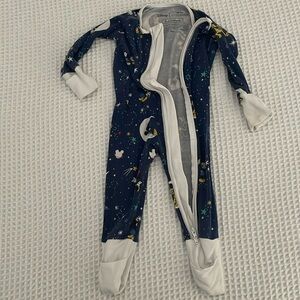 Little Sleepies 3-6 m Mickey Mouse moon and stars pajamas